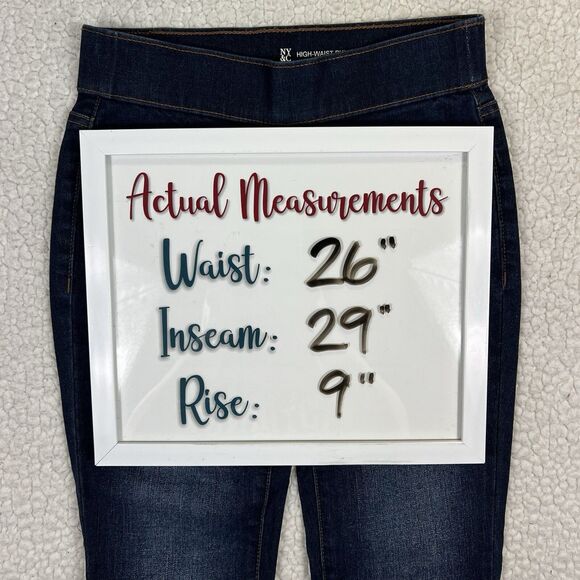 NY&C Jeans Women’s Size XS Blue High-Waist Pull-On Legging - Picture 10 of 10